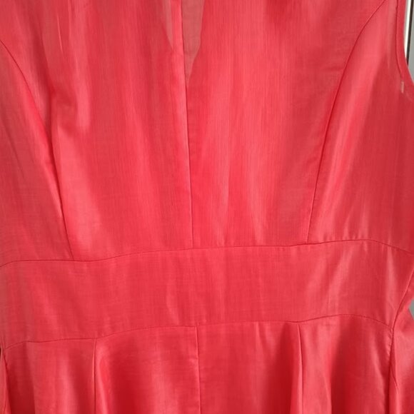 🤑$5 SALE🤑L/G 👗Puli Italy Asymmetrical orange / papaya dress tunic - Picture 7 of 9